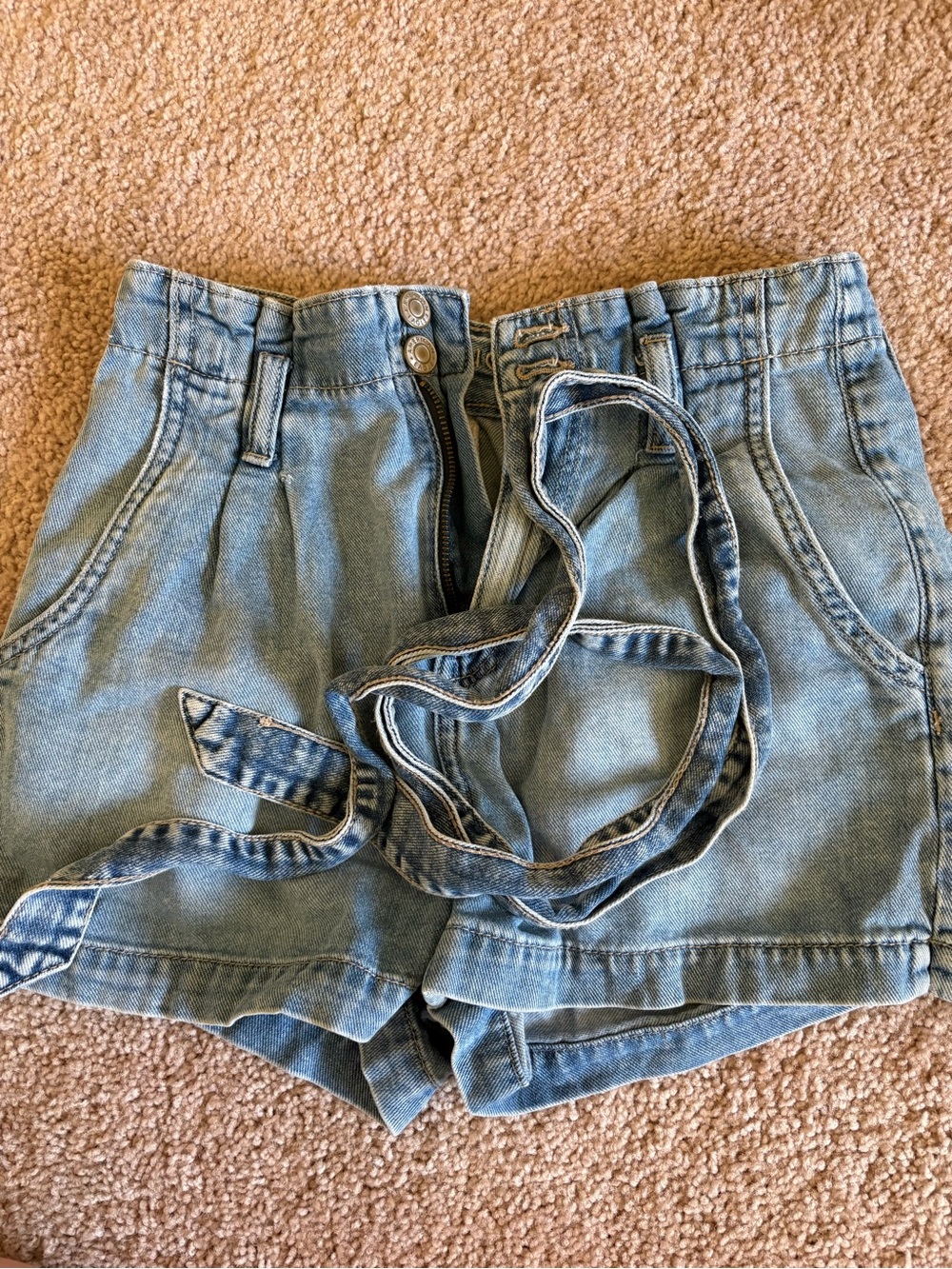 American Eagle paper bag Jean shorts